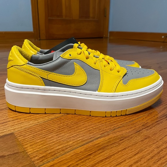 Size 12- Women’s Jordan 1 Elevate Low Yellow/Cement Gray (DH7004-017) NEW - Picture 3 of 12